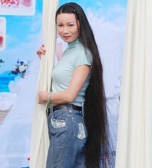 安徽合肥长发女苏霞1.55米长发回顾