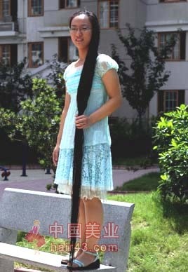 上海长发女姚巾一2.13米长发回顾