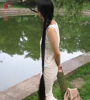 山东青岛长发女杨健1.65米长发回顾