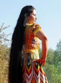 新疆喀什泽普长发女阿曼古丽·库尔班1.65米长发回顾