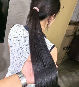 一刀剪去美少妇76公分顺滑马尾-狠狠爱李7298#