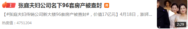 微商大佬彻底凉凉！张庭夫妇96套房产被查封，举报者身份浮出水面